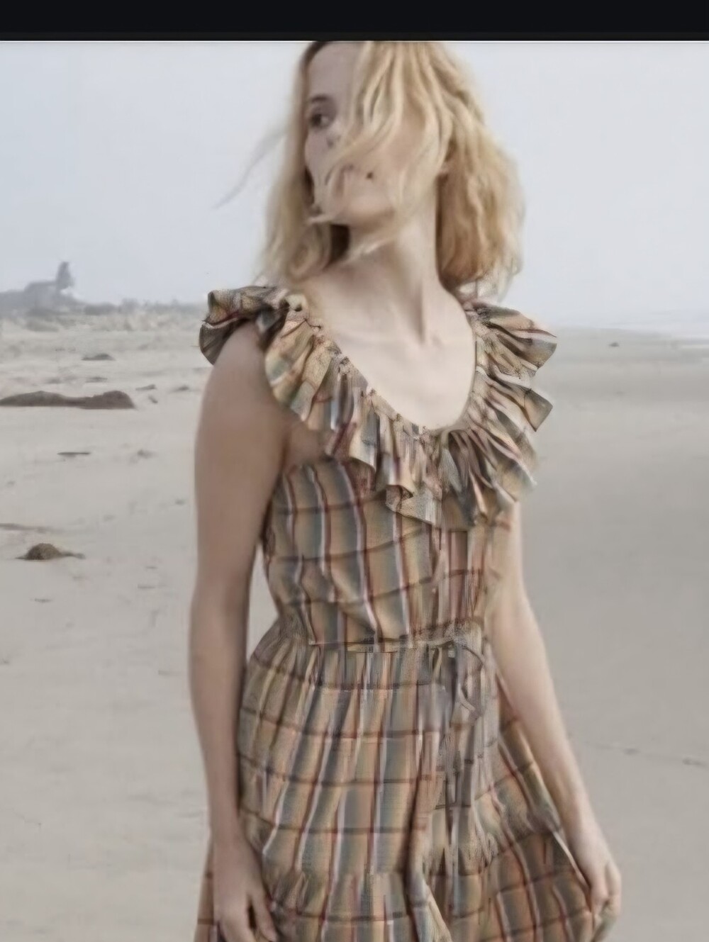 Doen Yarrow Plaid Ruffle Maxi Dress in Brown Plaid